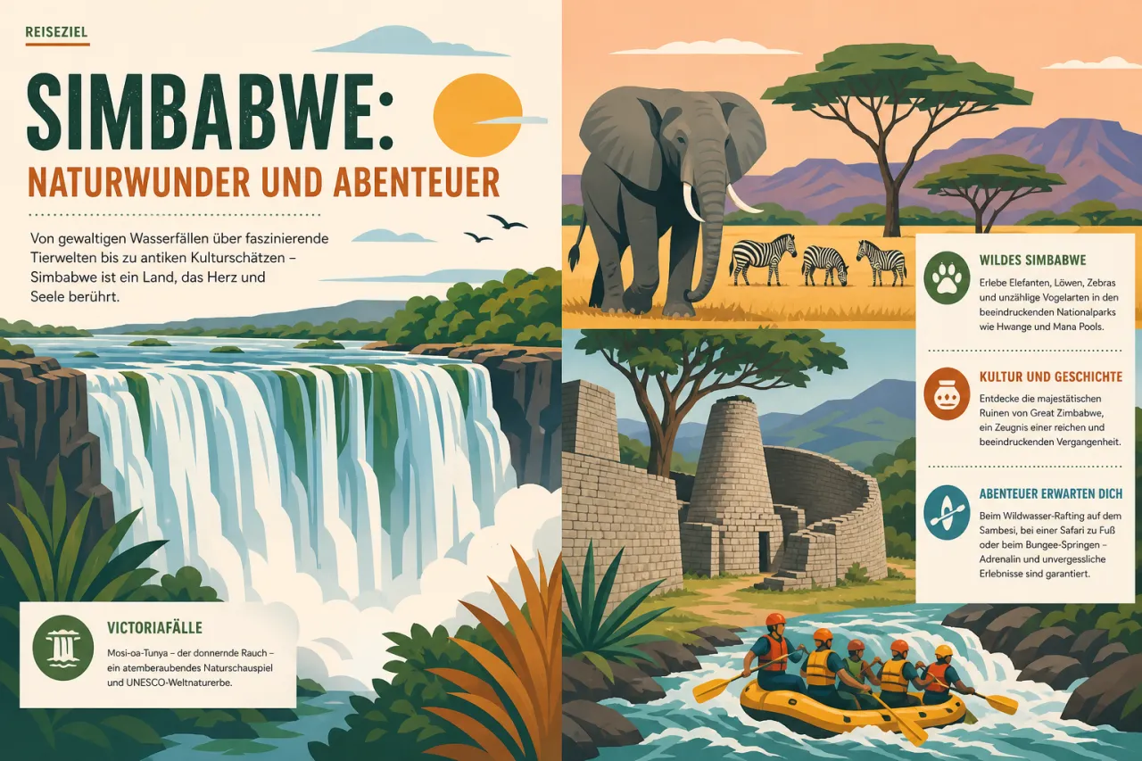 Simbabwe: Naturwunder, Safari und Victoriafälle