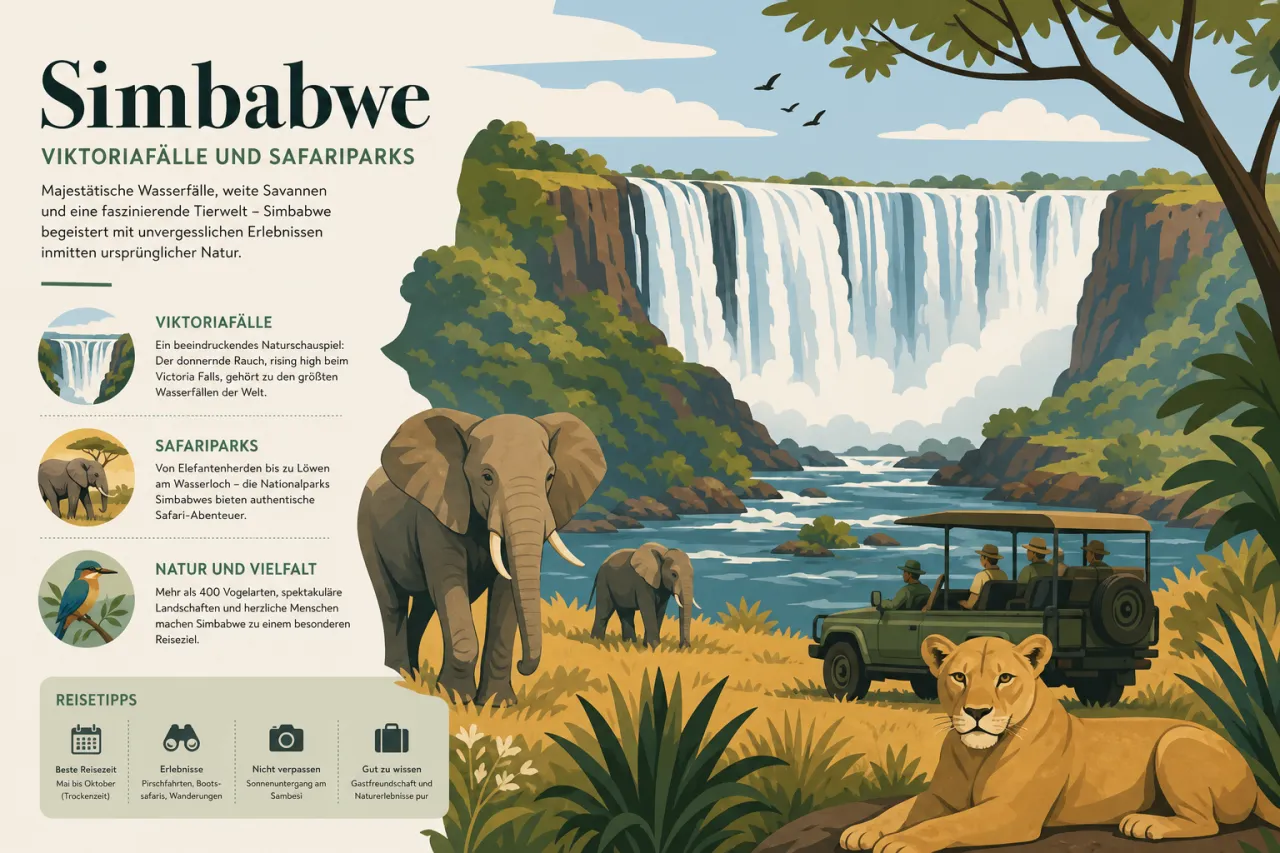 Simbabwe: Viktoriafälle und Safariparks
