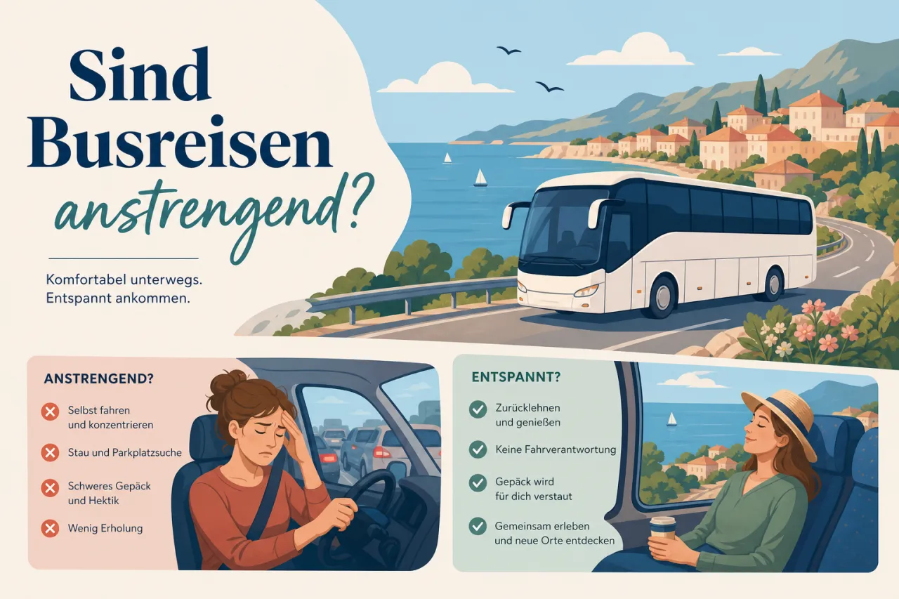 Sind Busreisen anstrengend?