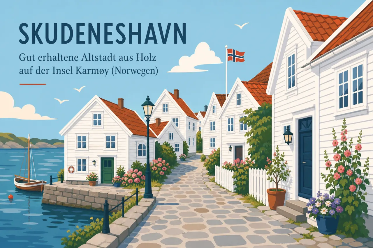 Skudeneshavn: Gut erhaltene Altstadt aus Holz auf der Insel Karmøy