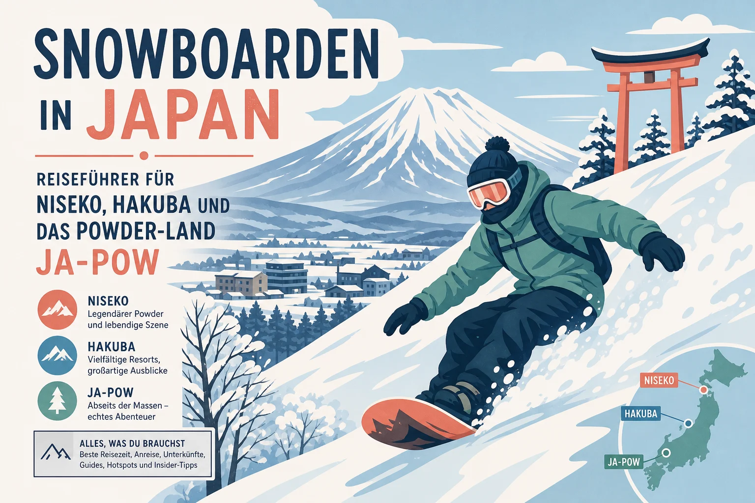 Snowboarden in Japan: Reiseführer für Niseko, Hakuba und das Powder-Land Ja-pow