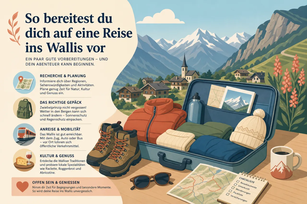 So bereitest du dich auf eine Reise ins Wallis vor