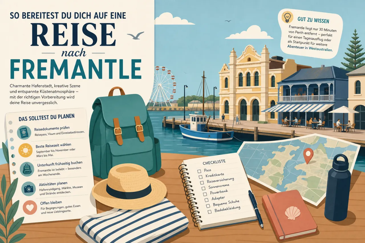 So bereitest du dich auf eine Reise nach Fremantle vor