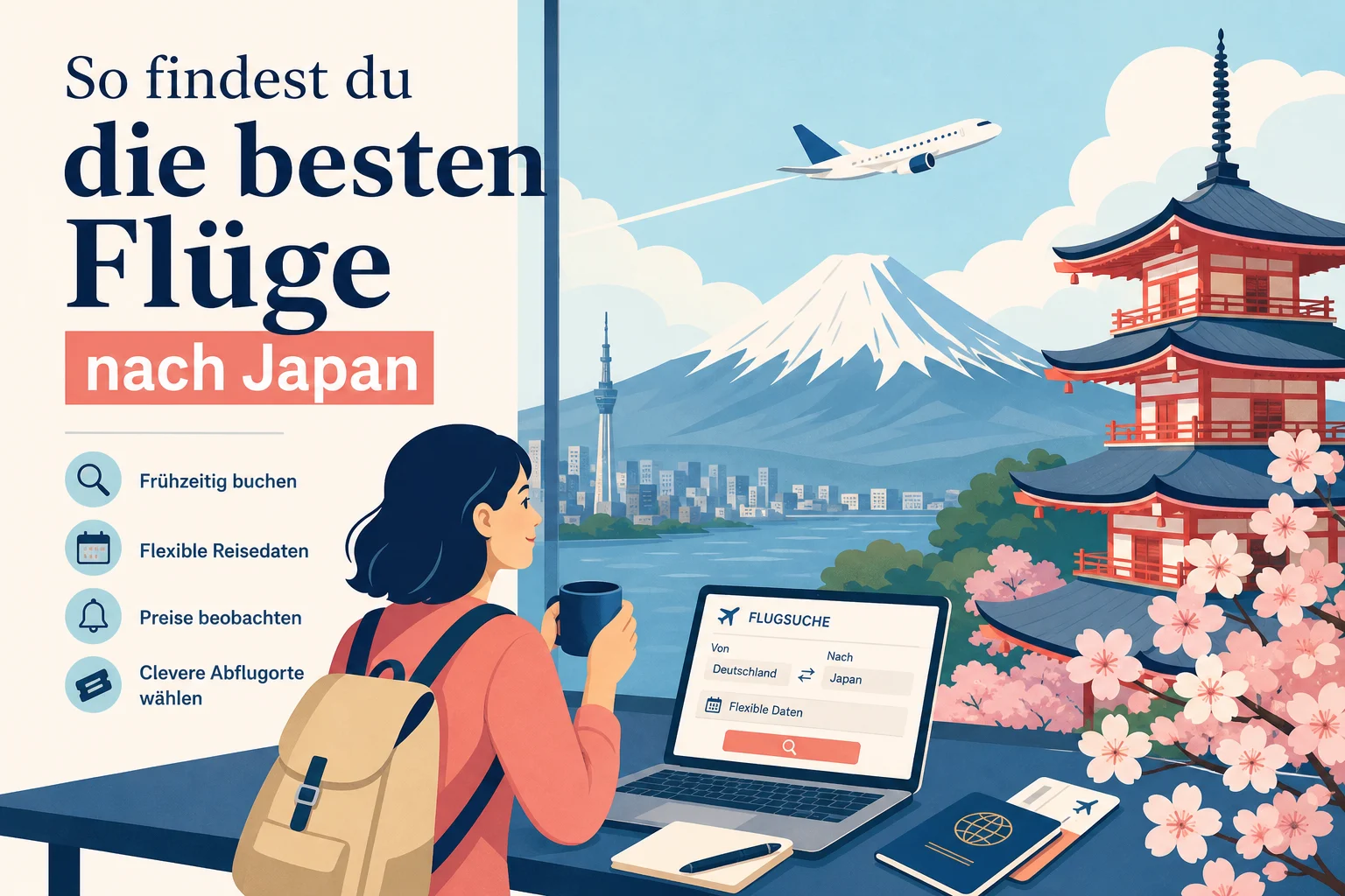 So findest du die besten Flüge nach Japan