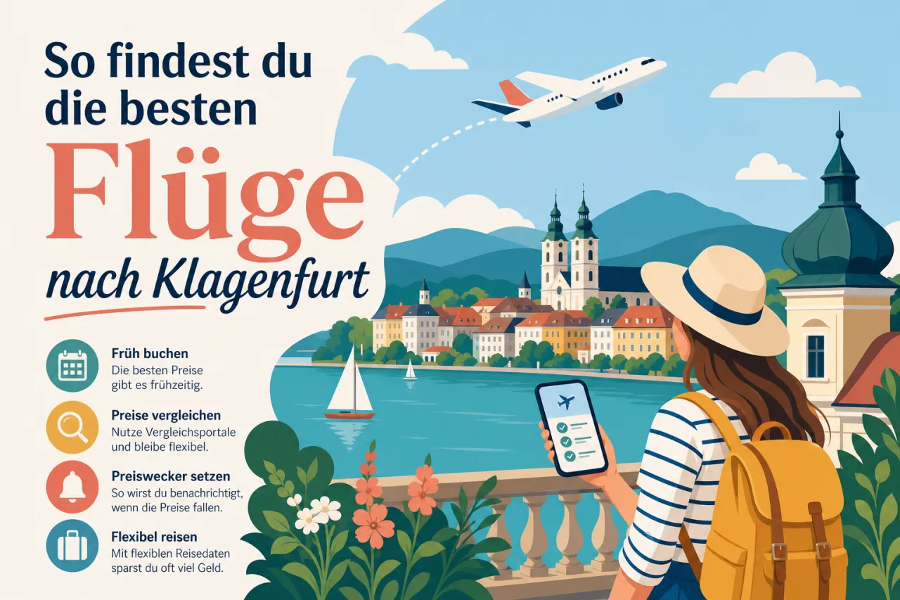 So findest du die besten Flüge nach Klagenfurt