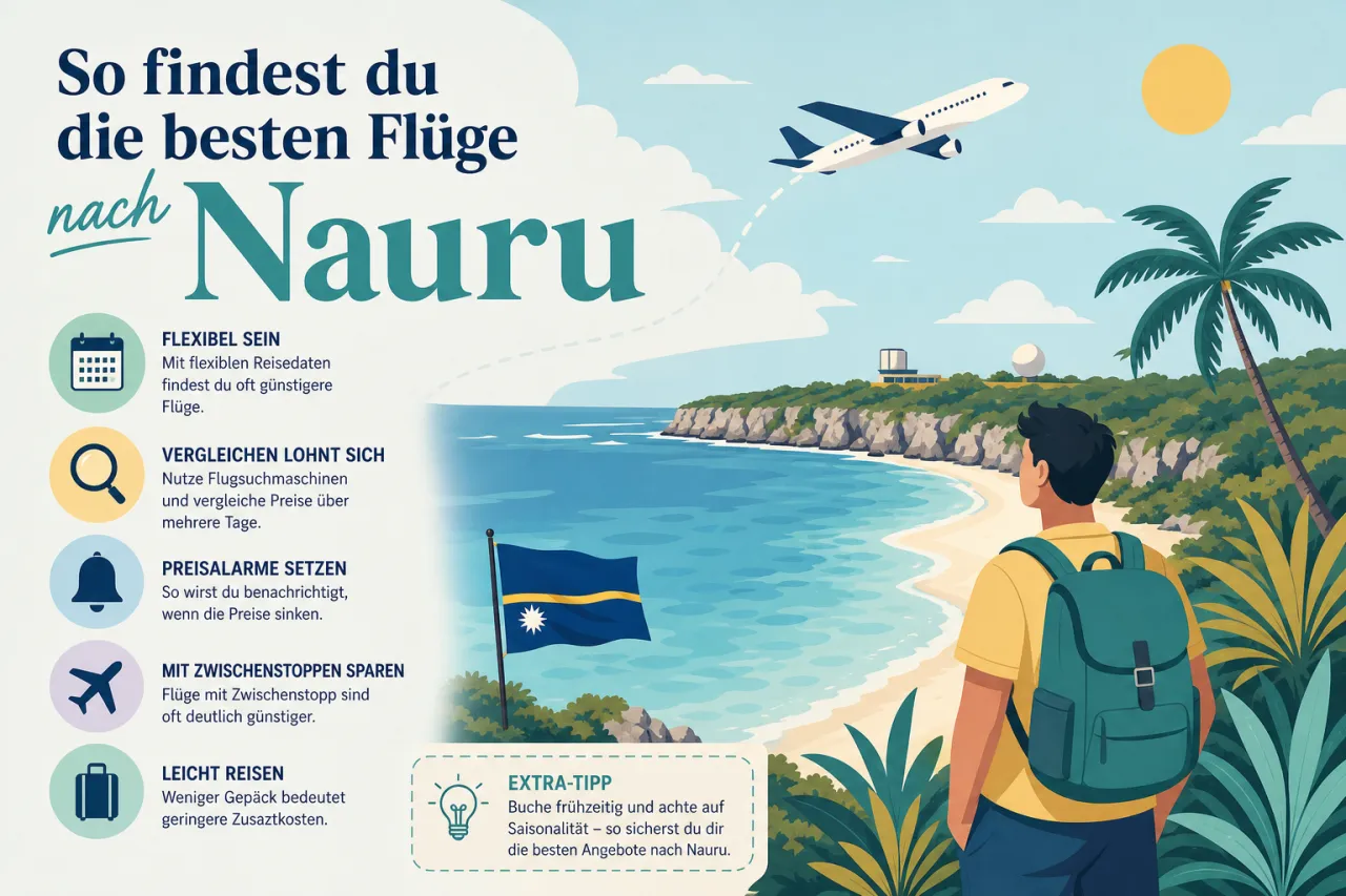 So findest du die besten Flüge nach Nauru