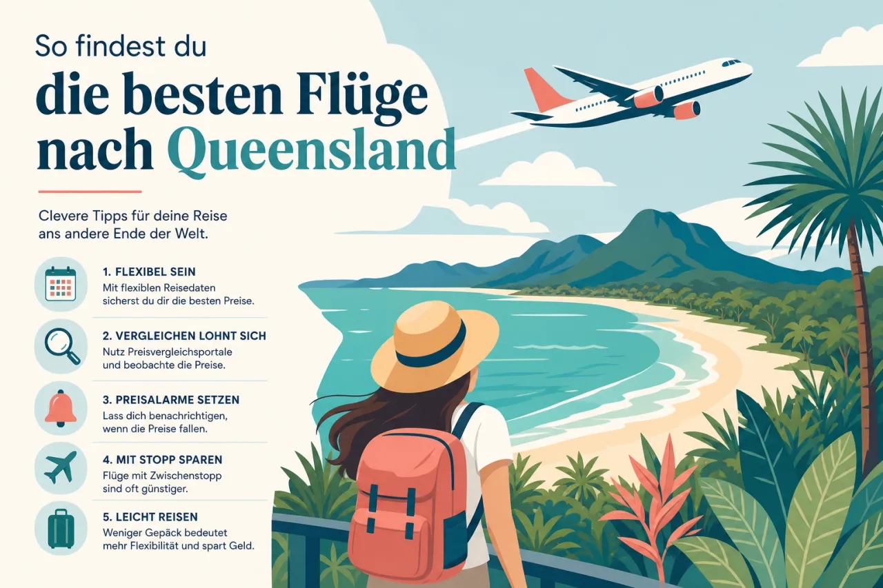 So findest du die besten Flüge nach Queensland