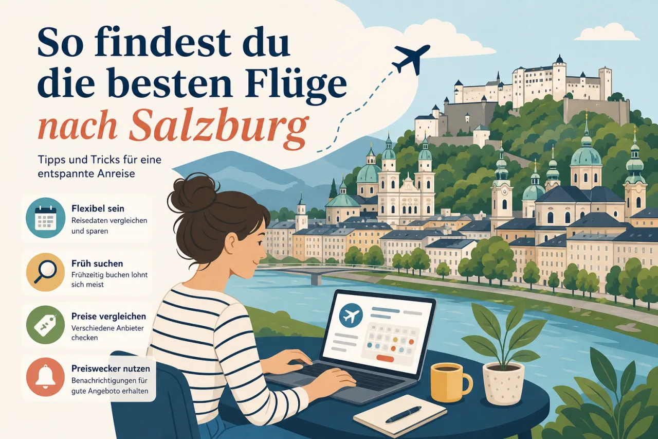 So findest du die besten Flüge nach Salzburg