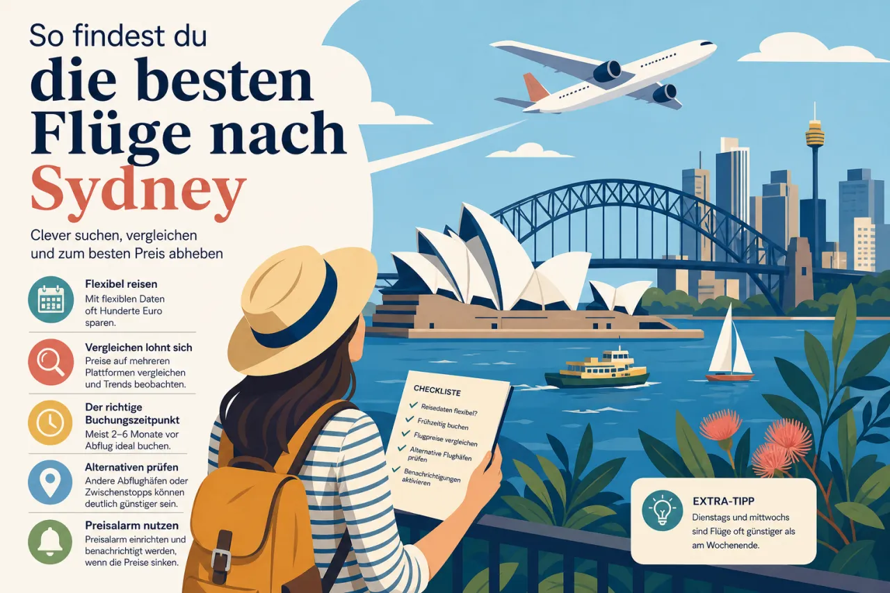 So findest du die besten Flüge nach Sydney