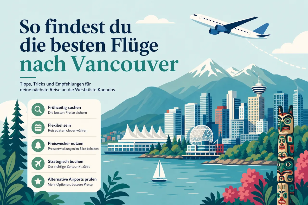 So findest du die besten Flüge nach Vancouver