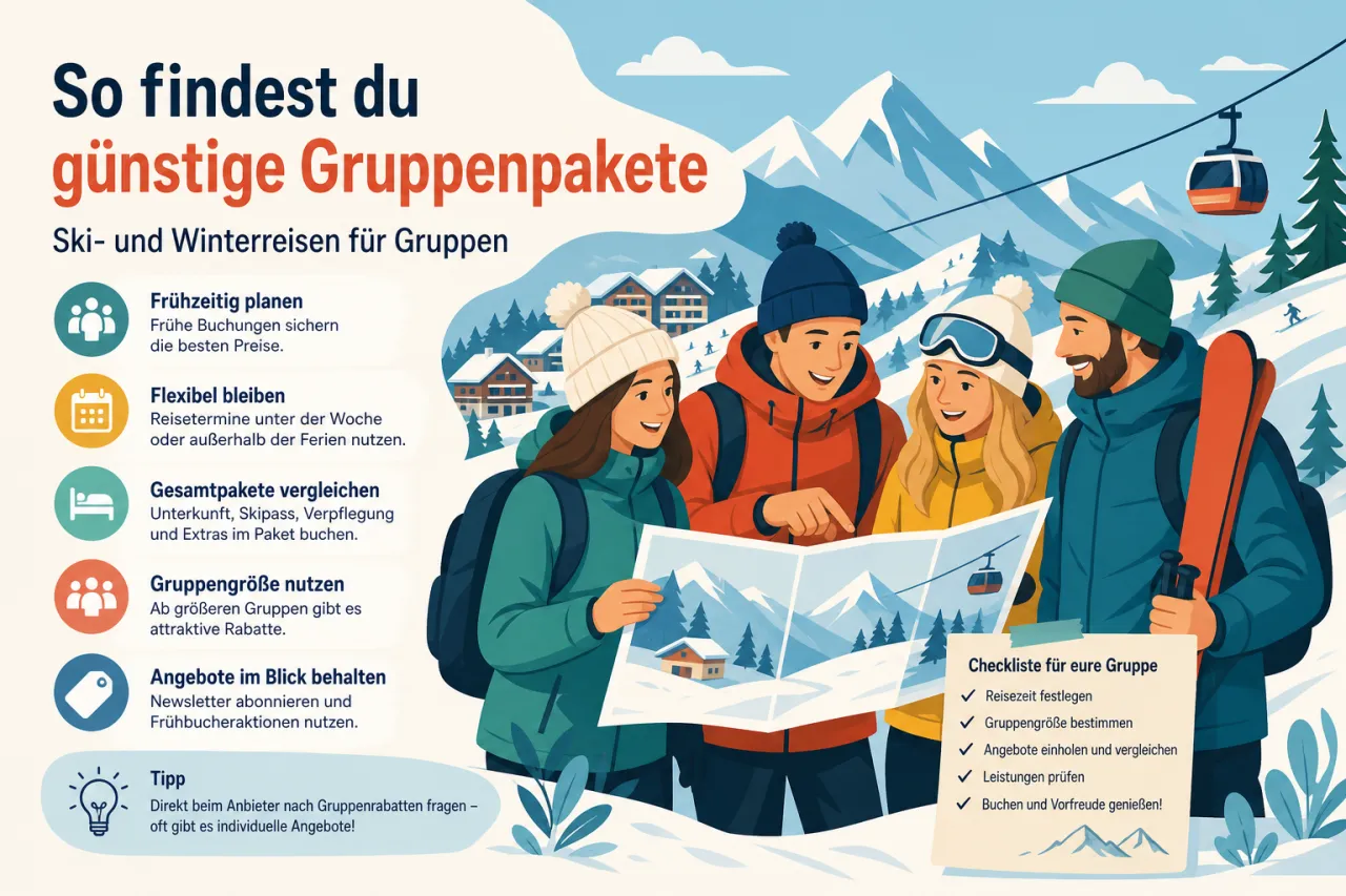 So findest du günstige Gruppenpakete