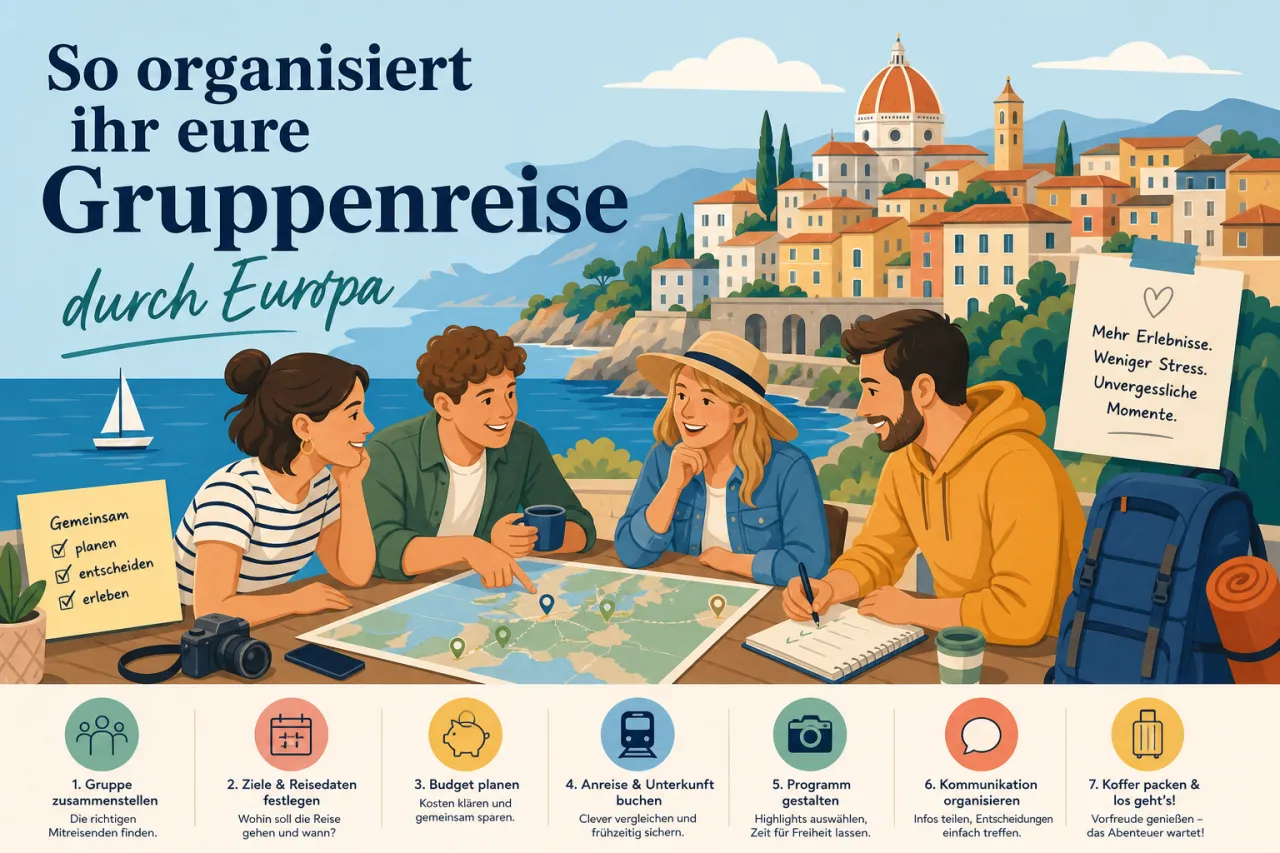 So organisiert ihr eure Gruppenreise durch Europa