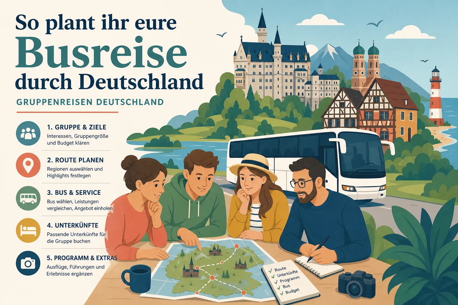 So plant ihr eure Busreise durch Deutschland