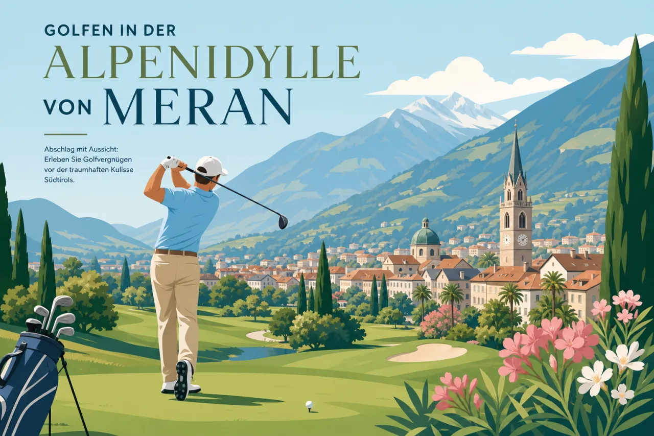 Golfen in der Alpenidylle von Meran