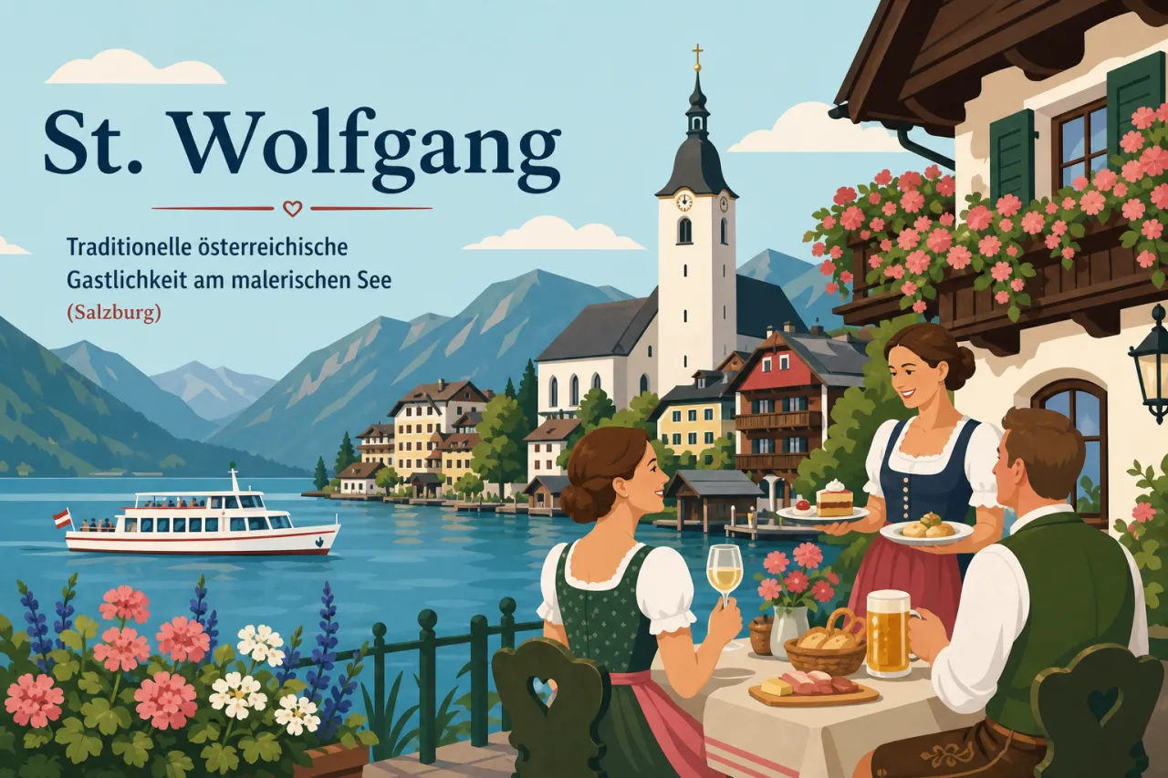 St. Wolfgang am Wolfgangsee: Kirche, Schafbergbahn und Gasthöfe