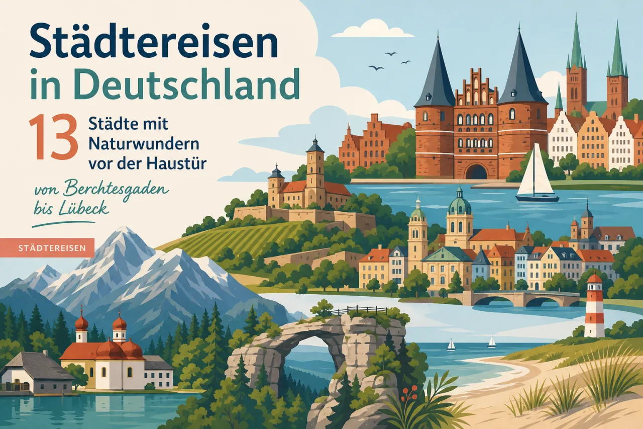 Städtereisen in Deutschland: 13 Städte mit Naturwundern vor der Haustür von Berchtesgaden bis Lübeck