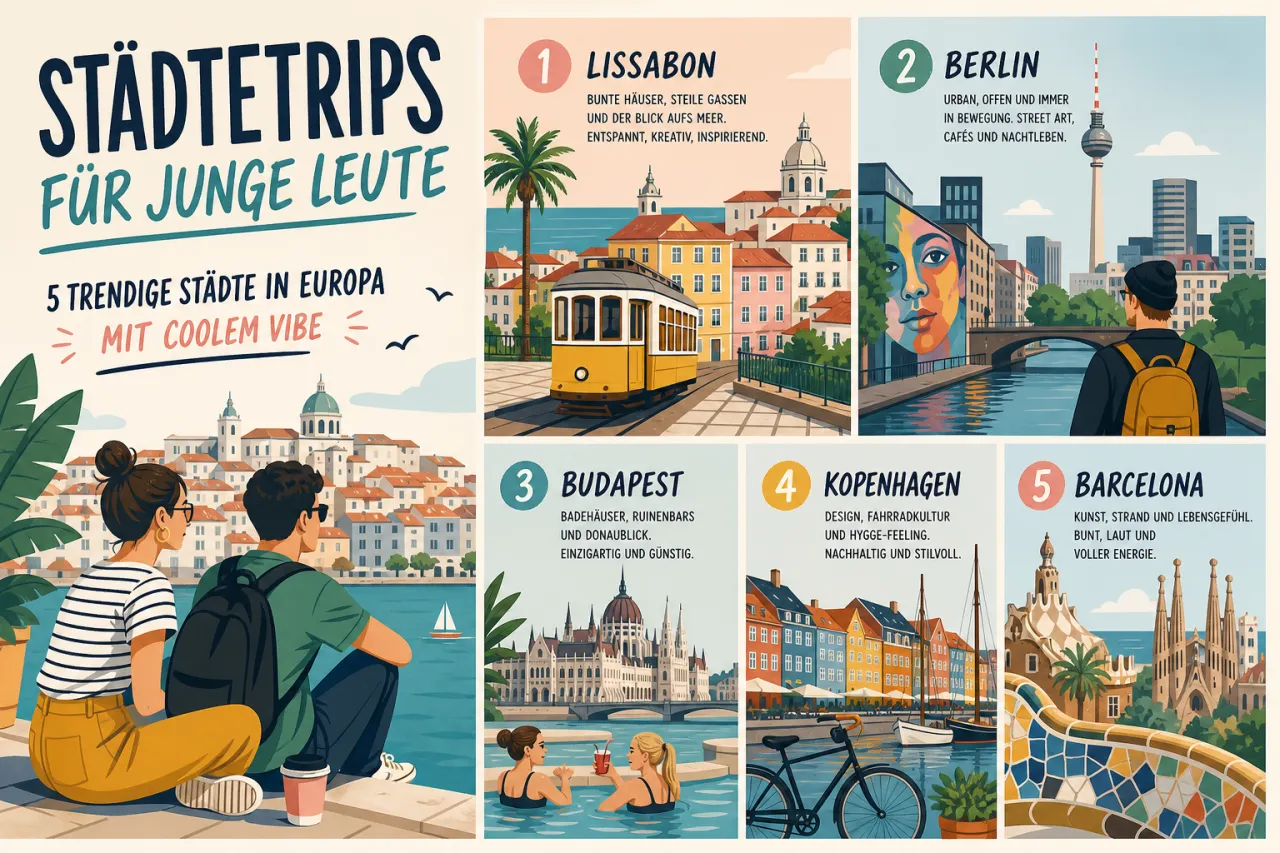 Städtetrips für junge Leute: 5 trendige Städte in Europa mit coolem Vibe