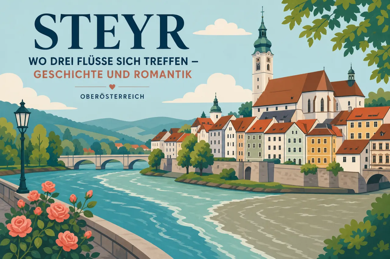 Steyr: Wo drei Flüsse sich treffen – Geschichte und Romantik
