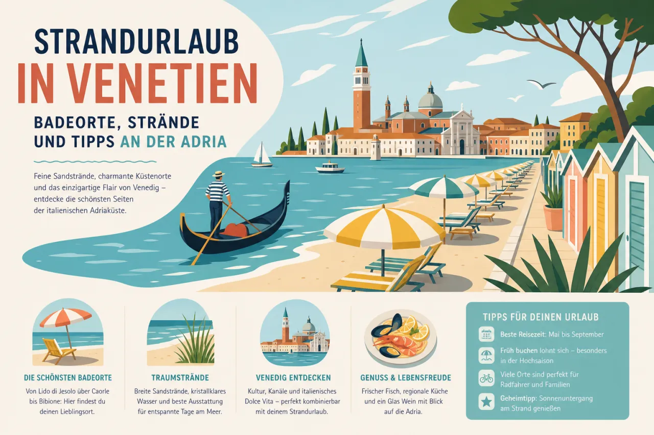 Strandurlaub in Venetien: Badeorte, Strände und Tipps an der Adria