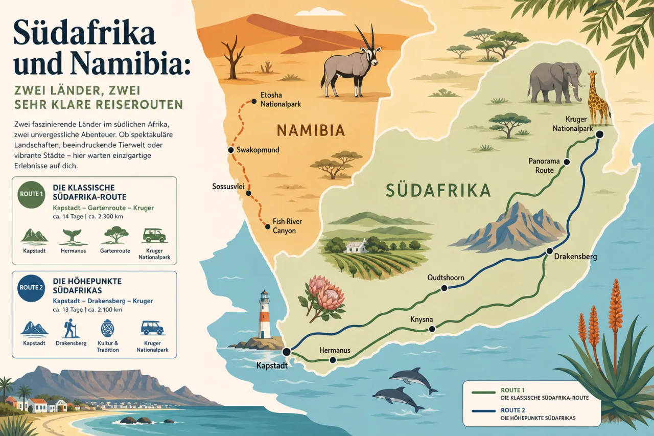 Südafrika Namibia: Zwei Welten erkunden