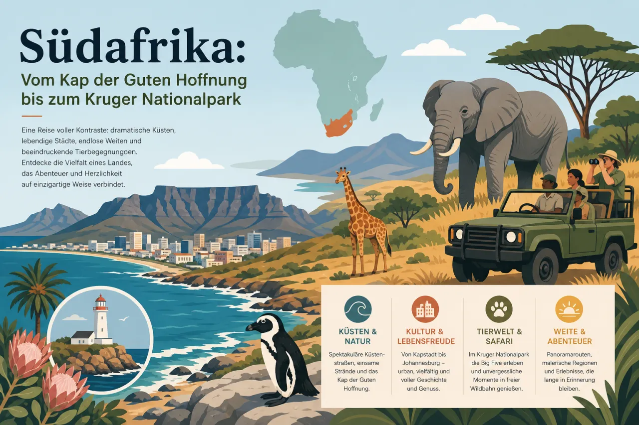Südafrika: Vom Kap der Guten Hoffnung bis zum Kruger Nationalpark