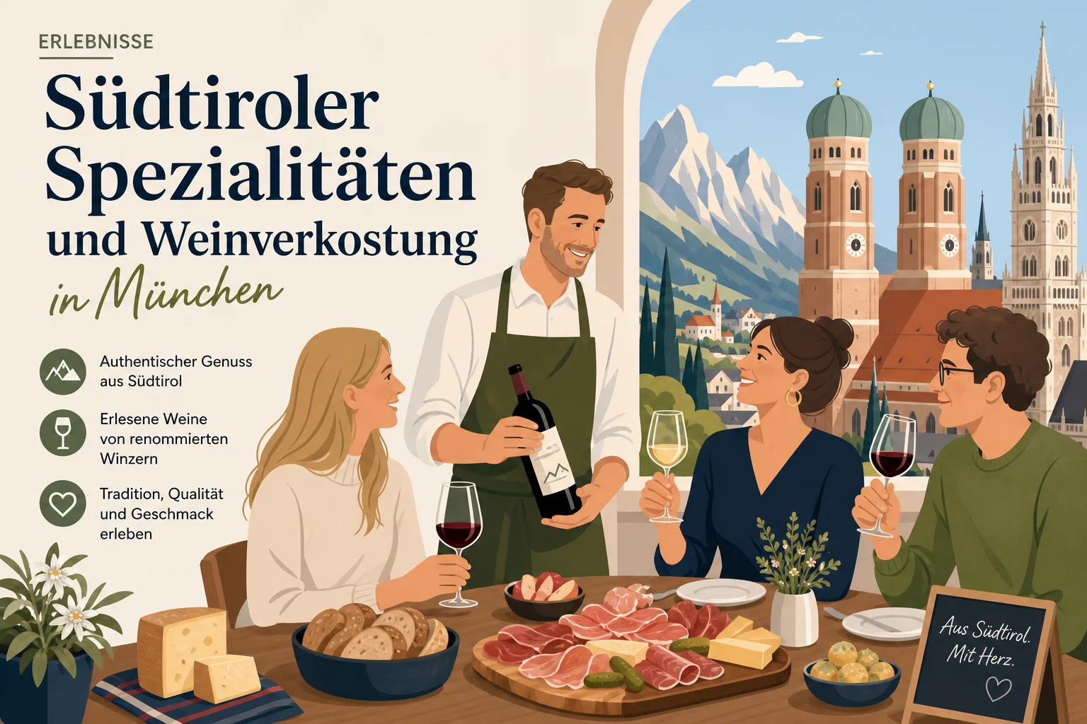 Südtiroler Spezialitäten und Weinverkostung in München