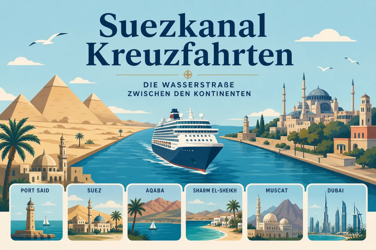 Suezkanal Kreuzfahrten: Die Wasserstraße zwischen den Kontinenten