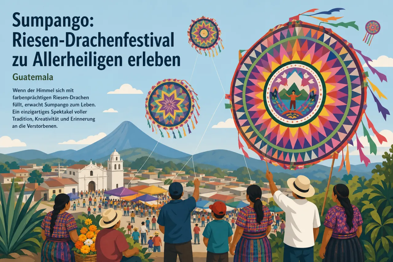 Sumpango: Riesen-Drachenfestival zu Allerheiligen erleben