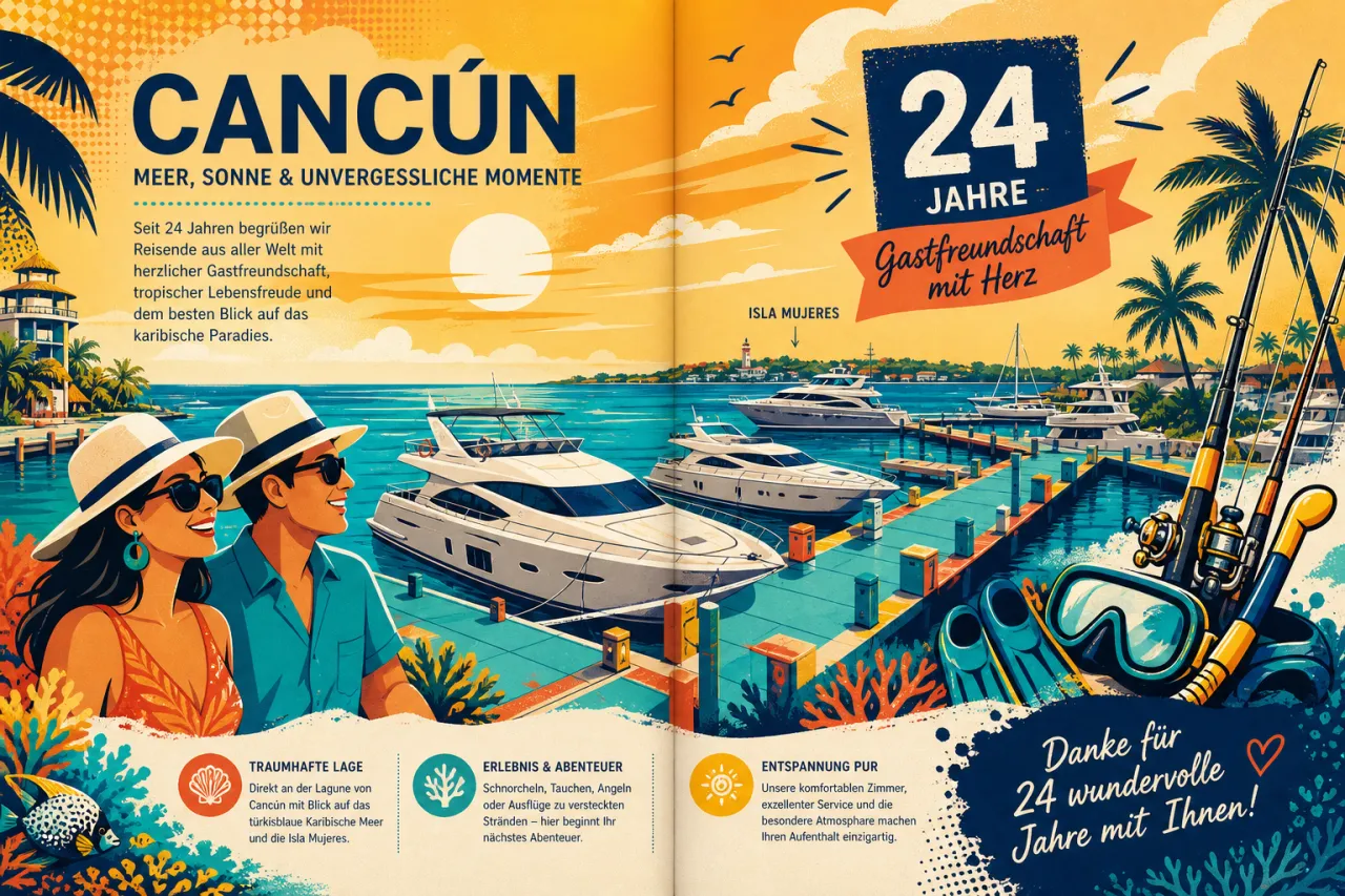 Sunset Admiral Yacht Club & Marina in Cancún feiert 24 Jahre