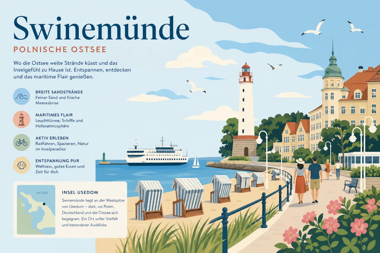 Swinemünde (Świnoujście) an der polnischen Ostsee