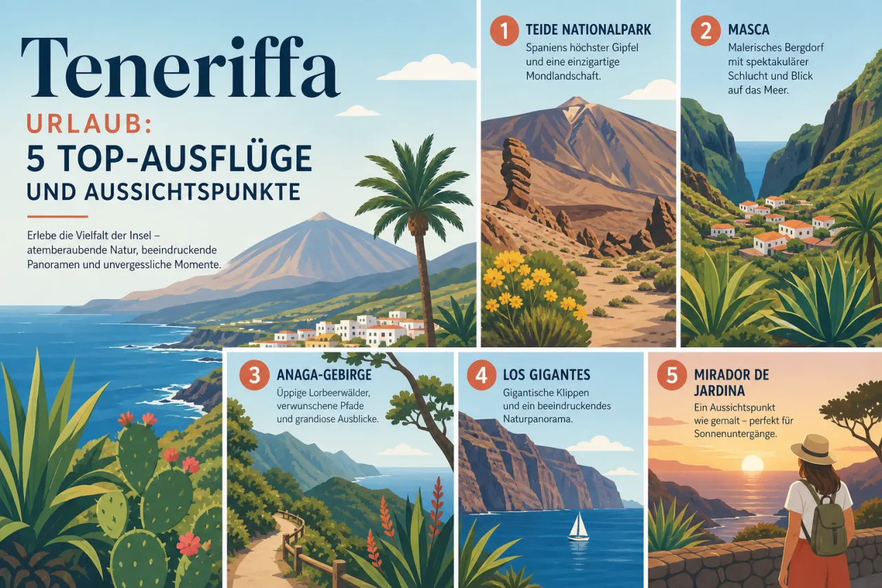 Teneriffa Urlaub: 5 Top-Ausflüge und Aussichtspunkte