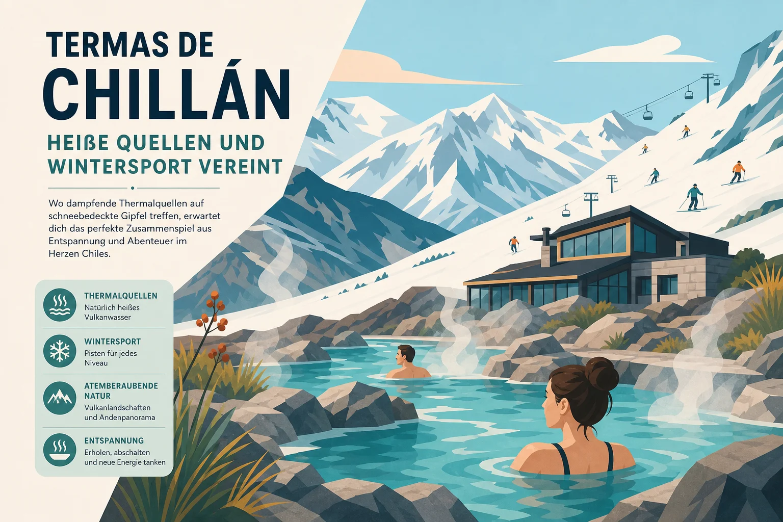 Termas de Chillán: Heiße Quellen und Wintersport vereint
