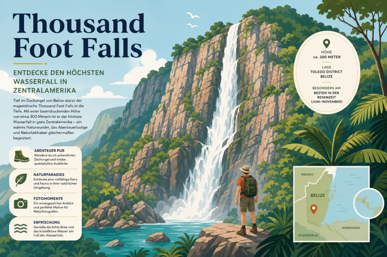 Thousand Foot Falls: Entdecke den höchsten Wasserfall in Zentralamerika