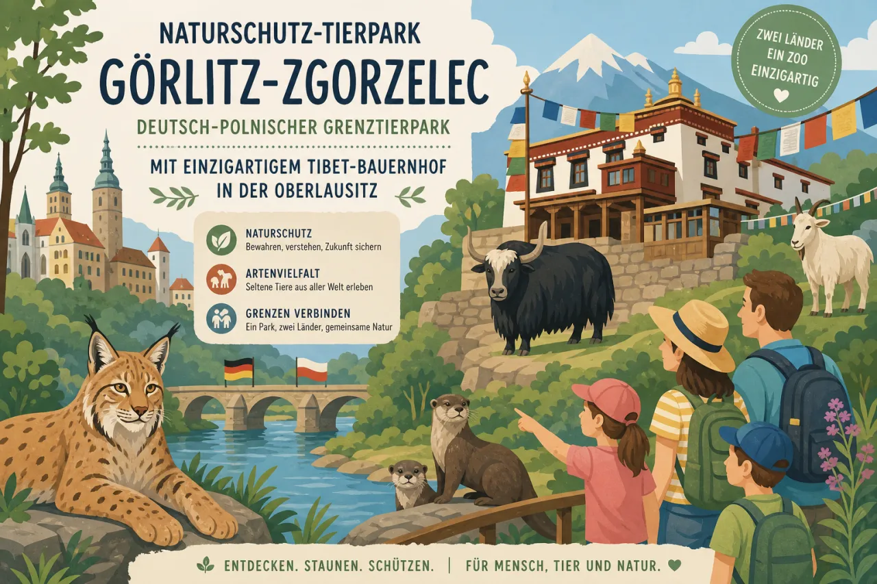 Naturschutz-Tierpark Görlitz-Zgorzelec — deutsch-polnischer Grenztierpark mit einzigartigem Tibet-Bauernhof in der Oberlausitz