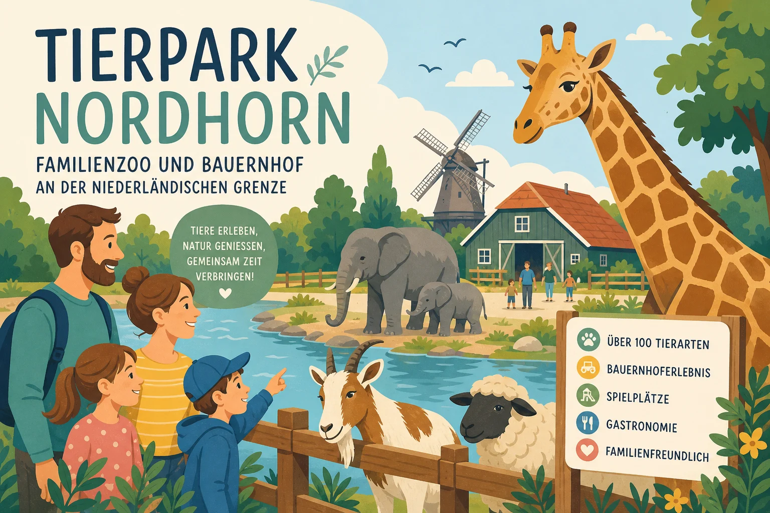 Tierpark Nordhorn — Familienzoo und Bauernhof an der niederländischen Grenze