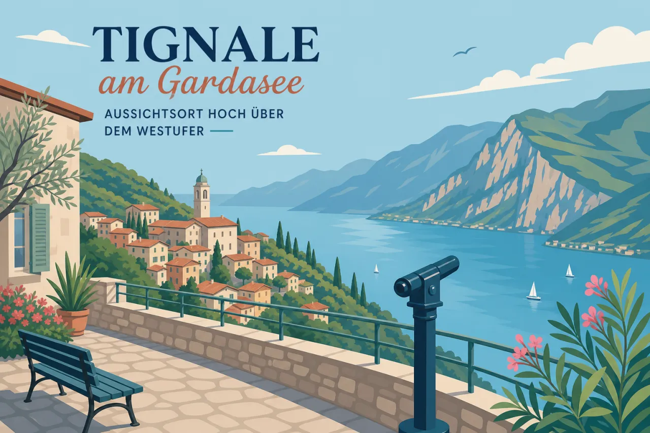Tignale am Gardasee: Aussichtsort hoch über dem Westufer