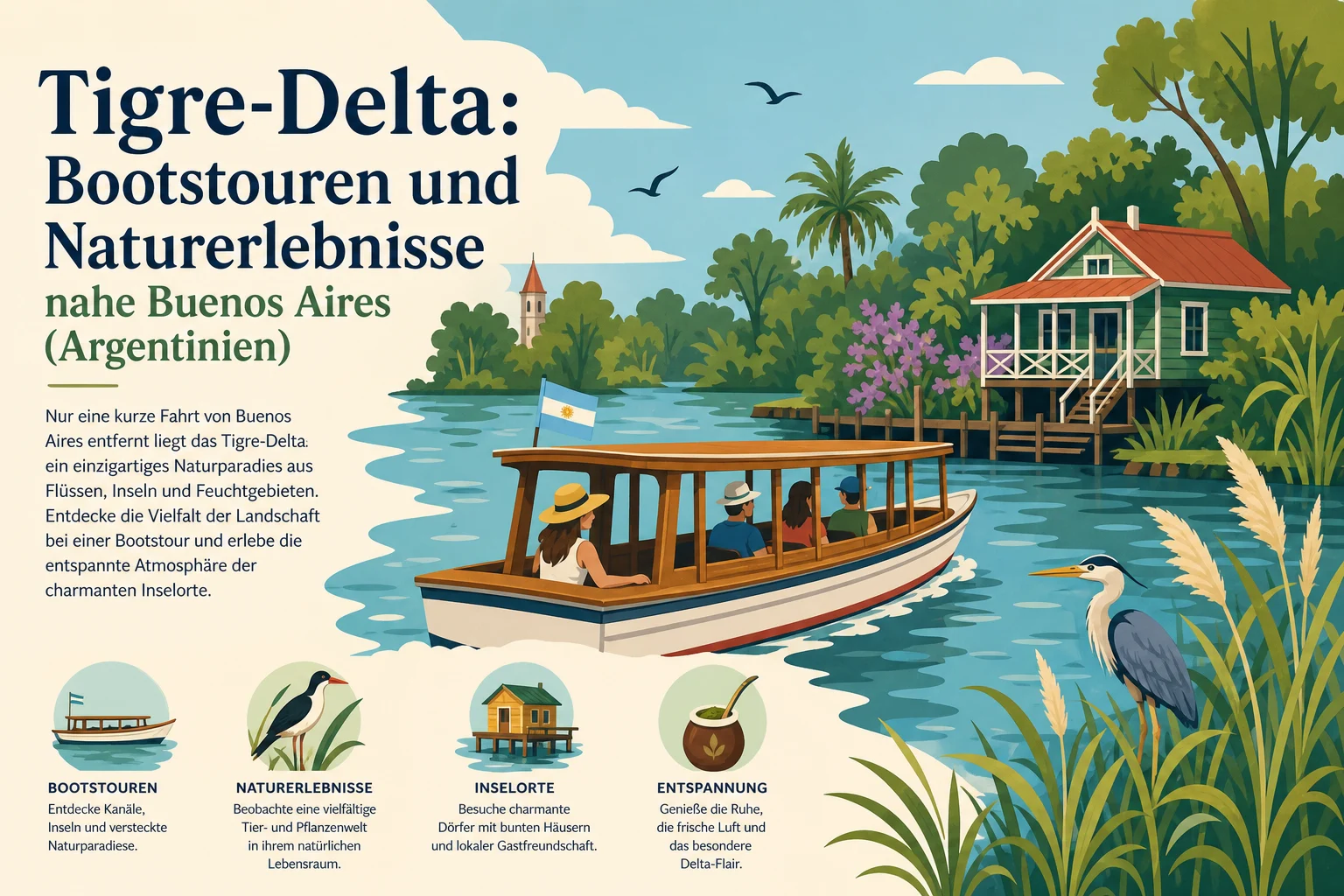 Tigre-Delta: Bootstouren und Naturerlebnisse nahe Buenos Aires