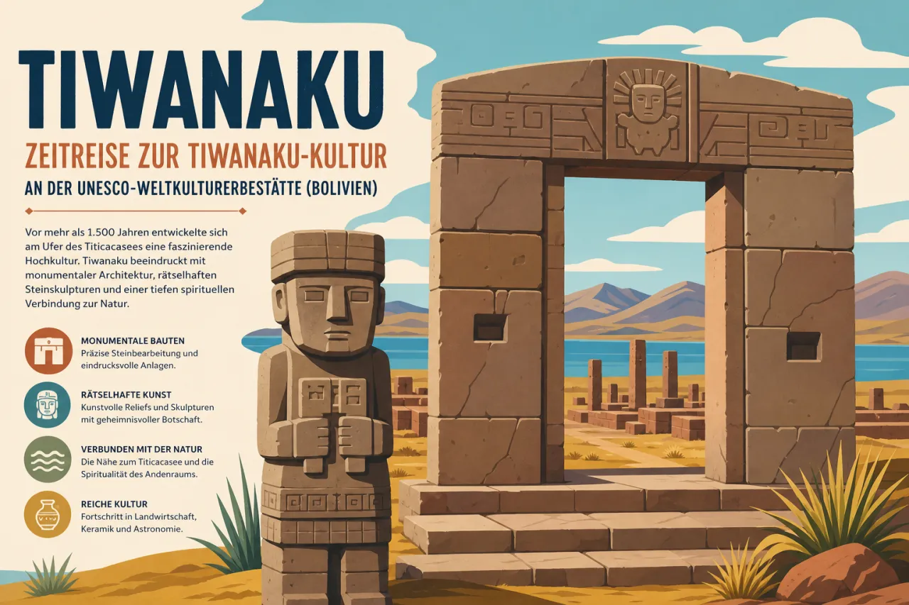 Tiwanaku: Zeitreise zur Tiwanaku-Kultur an der UNESCO-Weltkulturerbestätte