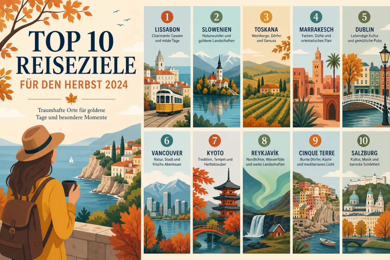 Top 10 Reiseziele für den Herbst 2024