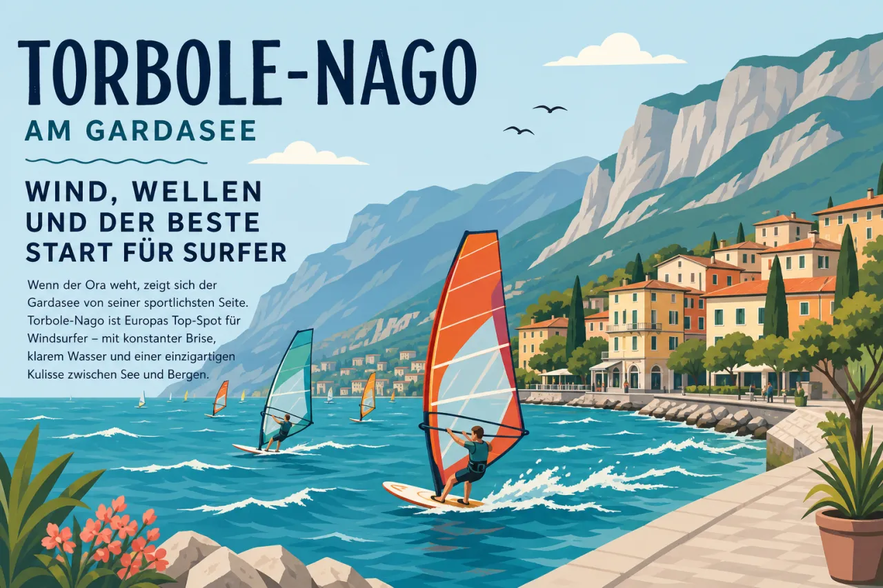 Torbole-Nago am Gardasee: Wind, Wellen und der beste Start für Surfer