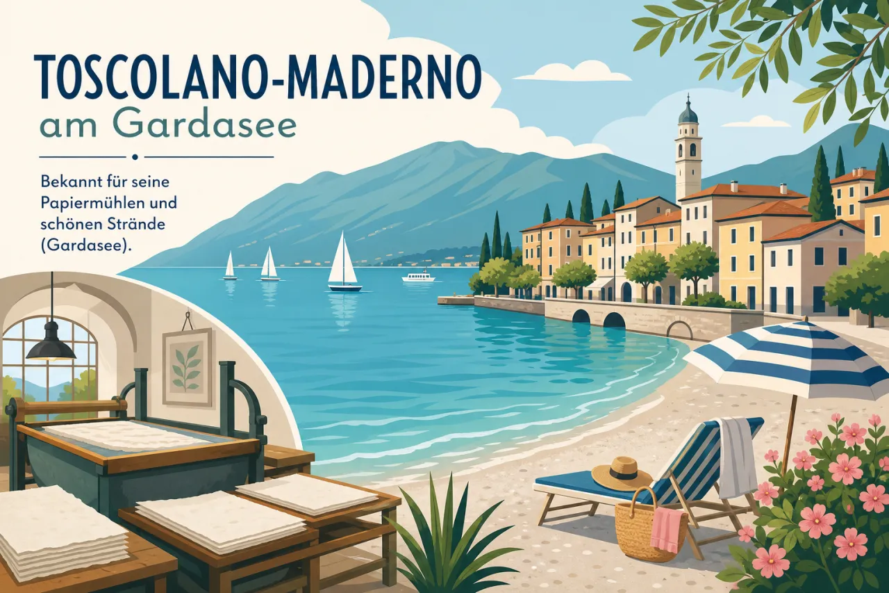 Toscolano-Maderno am Gardasee: Bekannt für seine Papiermühlen und schönen Strände