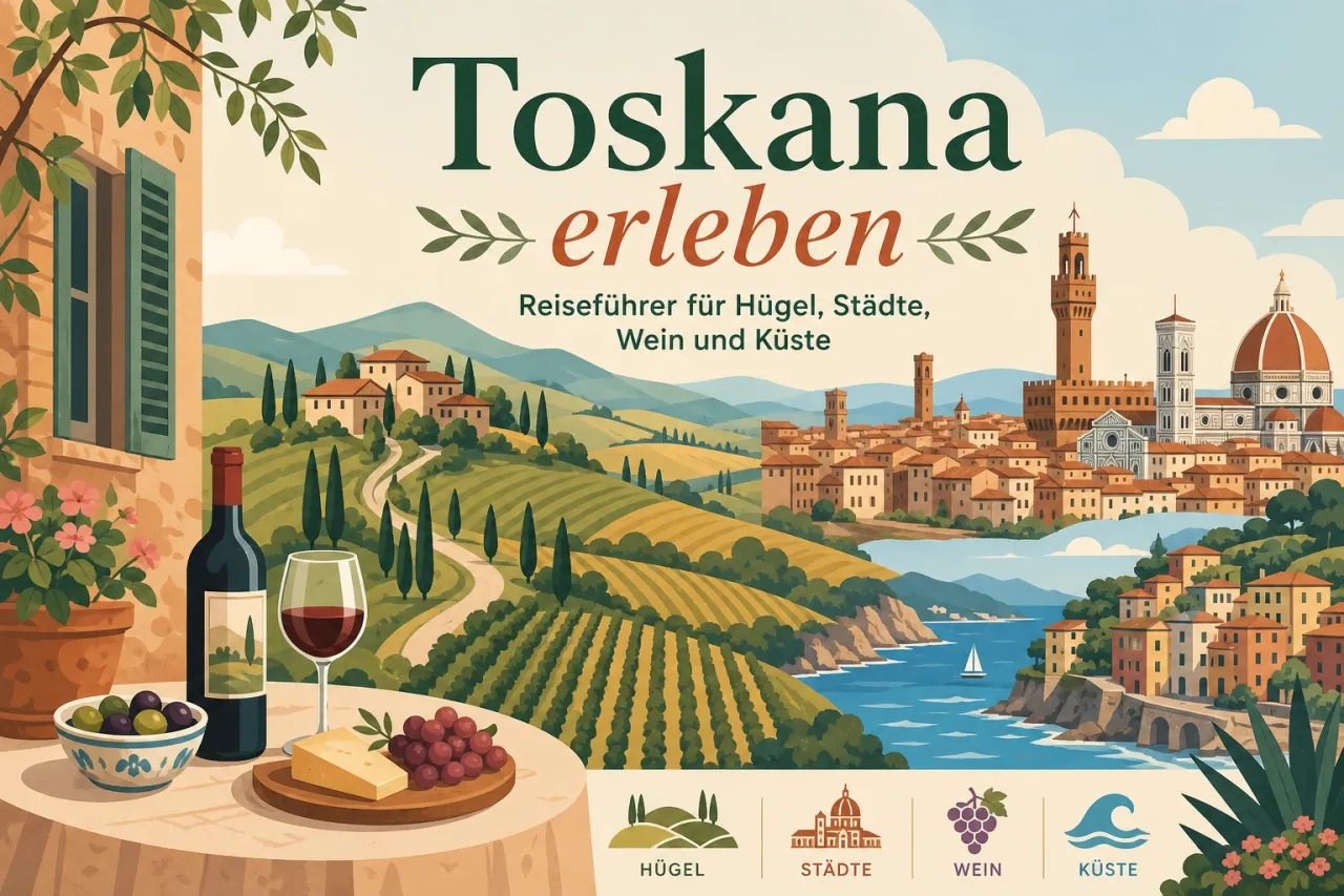 Toskana erleben: Reiseführer für Hügel, Städte, Wein und Küste