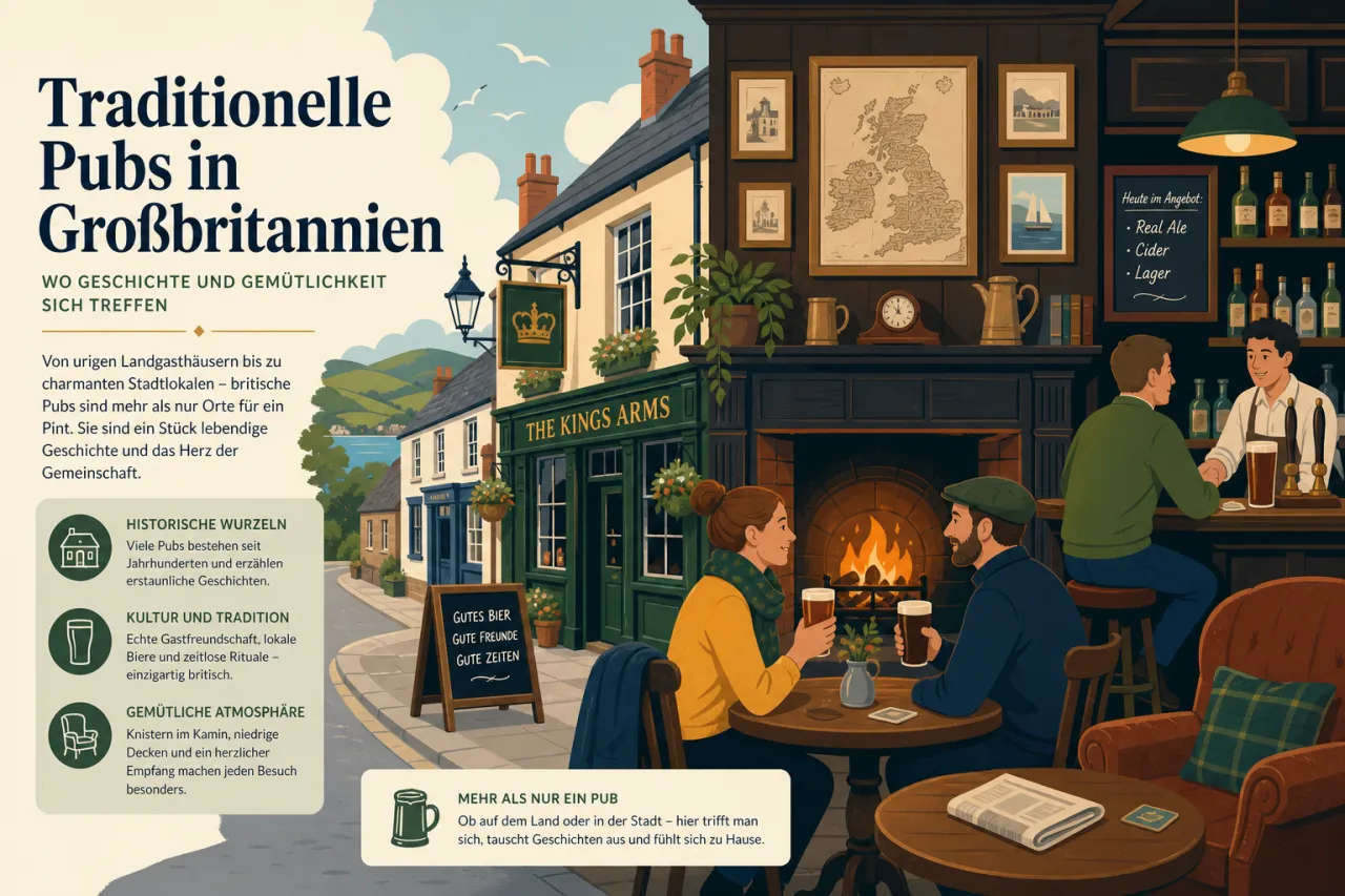 Traditionelle Pubs in Großbritannien - Wo Geschichte und Gemütlichkeit sich treffen