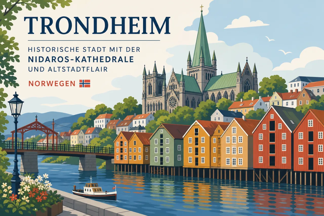 Trondheim: Historische Stadt mit der Nidaros-Kathedrale und Altstadtflair