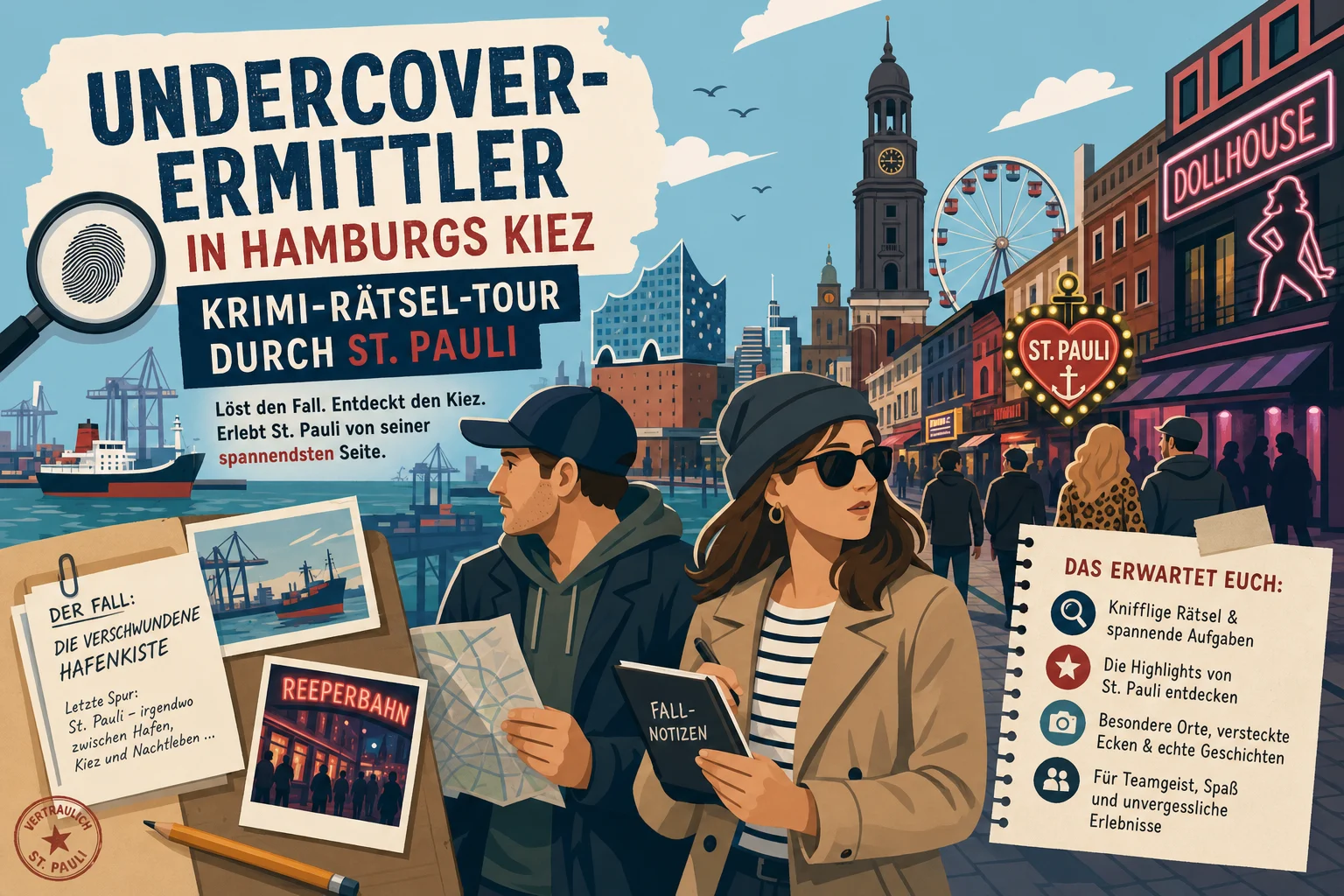 Undercover-Ermittler in Hamburgs Kiez: Krimi-Rätsel-Tour durch St. Pauli