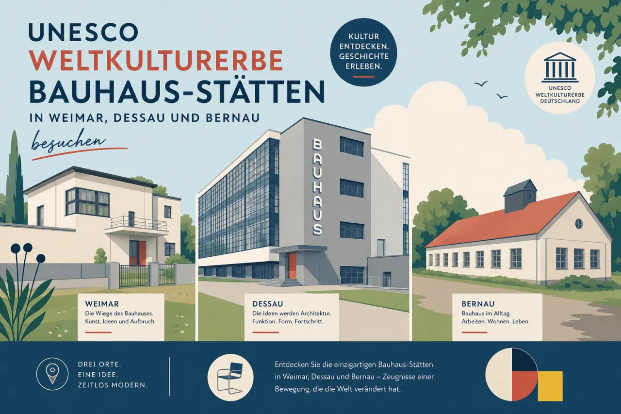 UNESCO Weltkulturerbe: Bauhaus-Stätten in Weimar, Dessau und Bernau besuchen