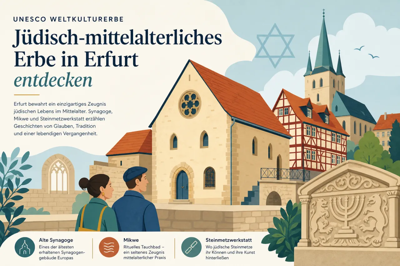 UNESCO-Weltkulturerbe jüdisch-mittelalterliches Erbe in Erfurt entdecken
