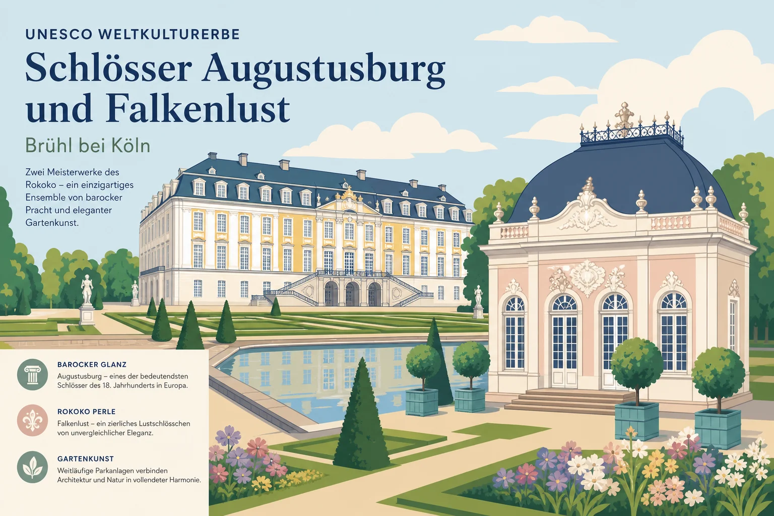 UNESCO-Weltkulturerbe Schlösser Augustusburg und Falkenlust in Brühl