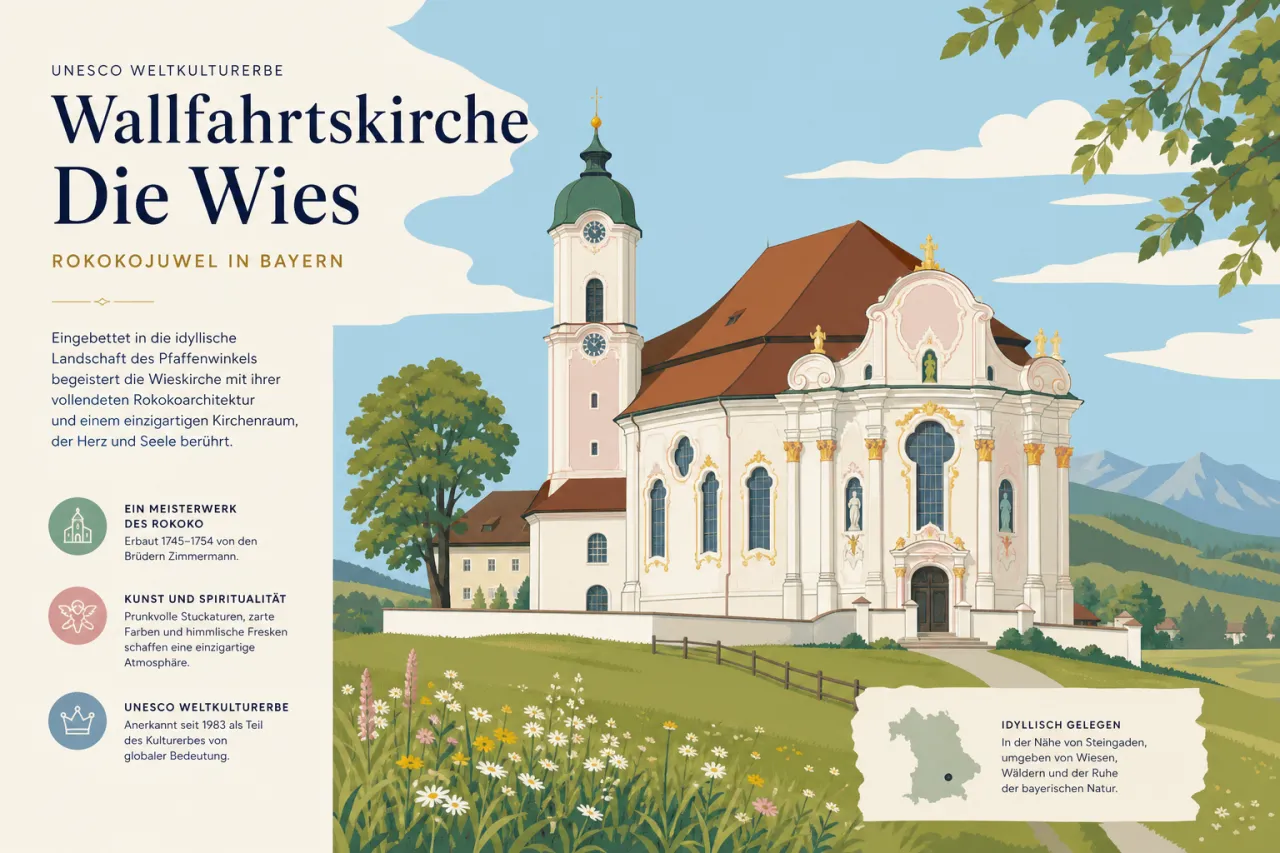 UNESCO Weltkulturerbe Wallfahrtskirche Die Wies – Rokokojuwel in Bayern