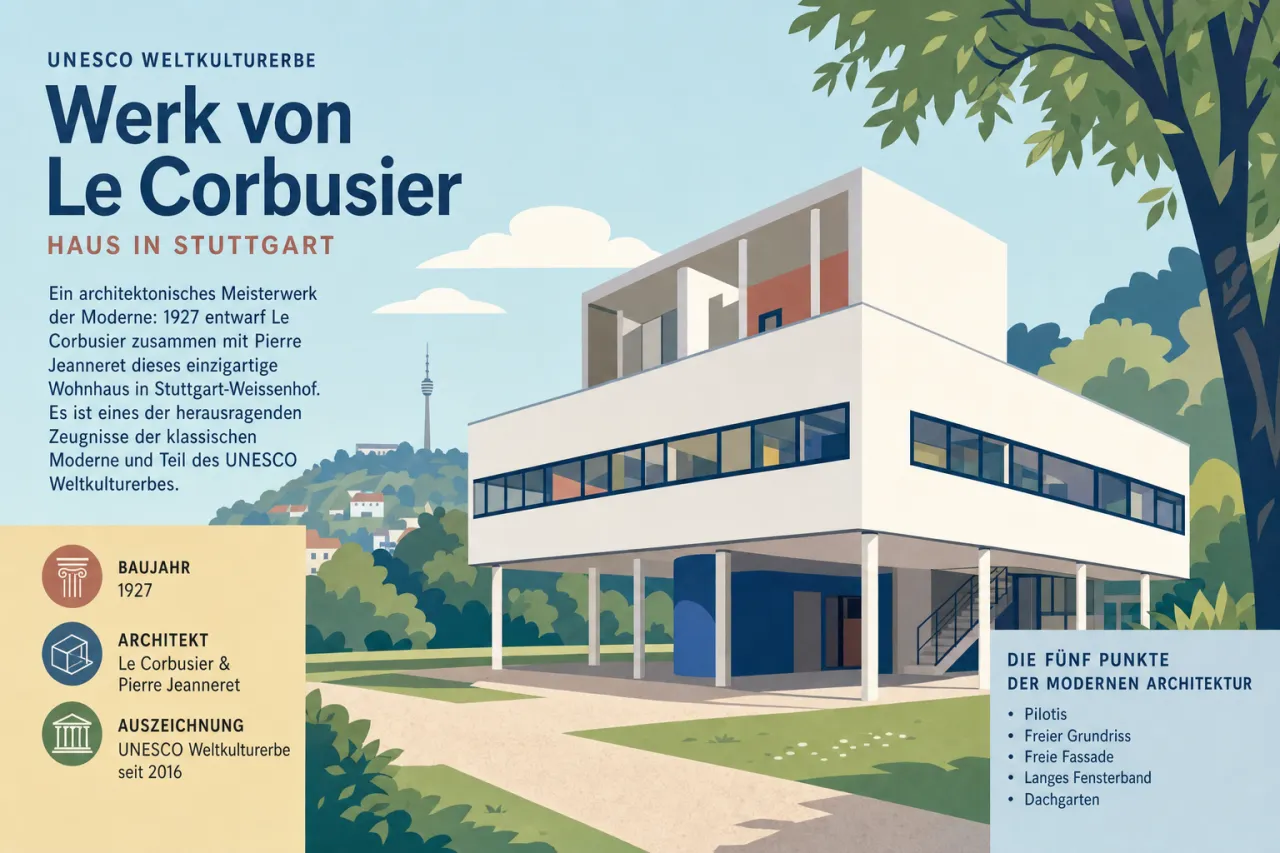 UNESCO Weltkulturerbe Werk von Le Corbusier – Haus in Stuttgart